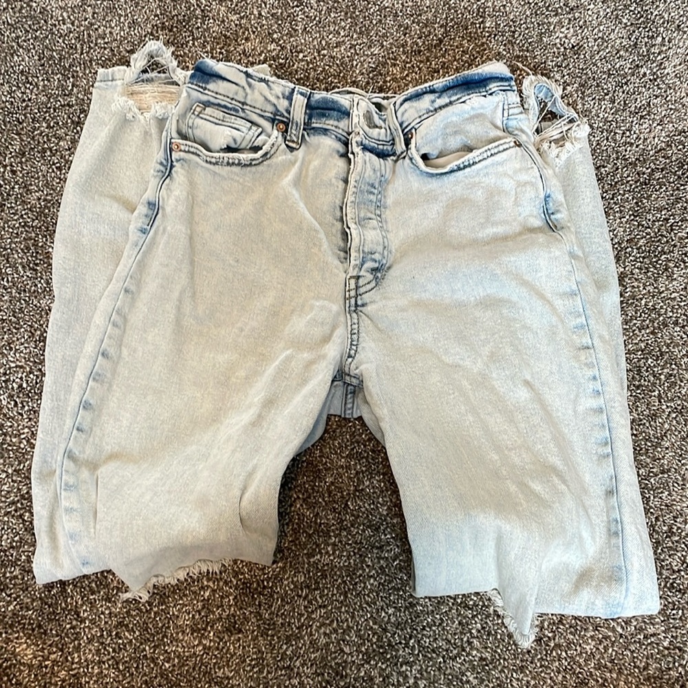 Wild Fable Acid wash ripped straight leg jeans